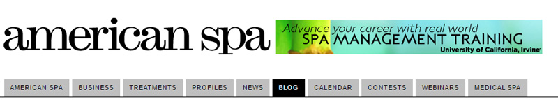 Captura de pantalla de la web de American Spa