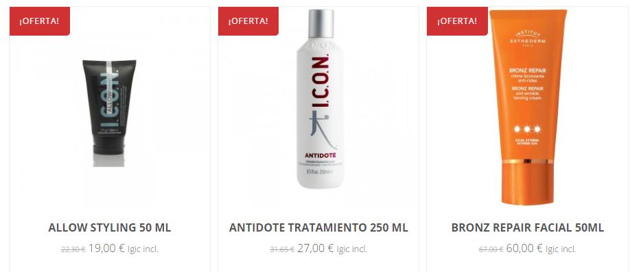 Productos para spa ICON