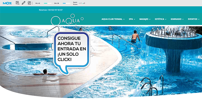 Imagen que muestra la autoridad de dominio de una web