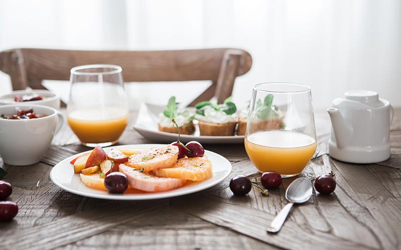 Plato con frutas