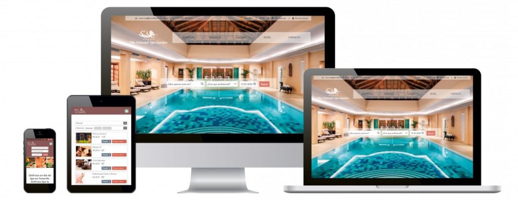 Página web de un spa