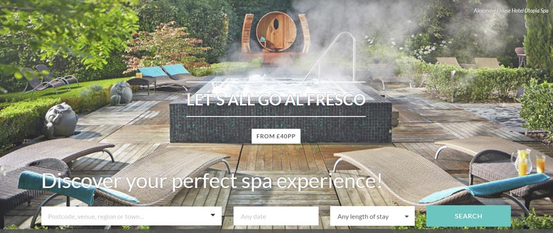 Página web de un spa