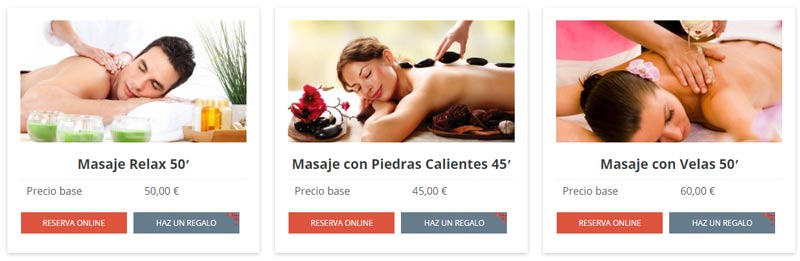Motor de reservas de un spa
